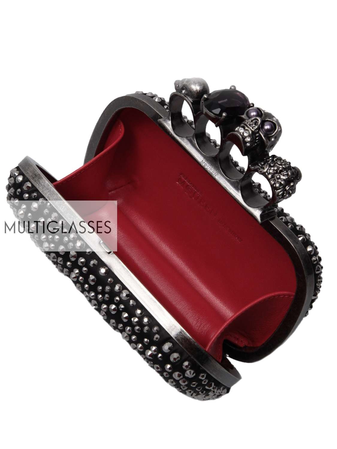 Купить Knuckle-duster studder satin clutch 