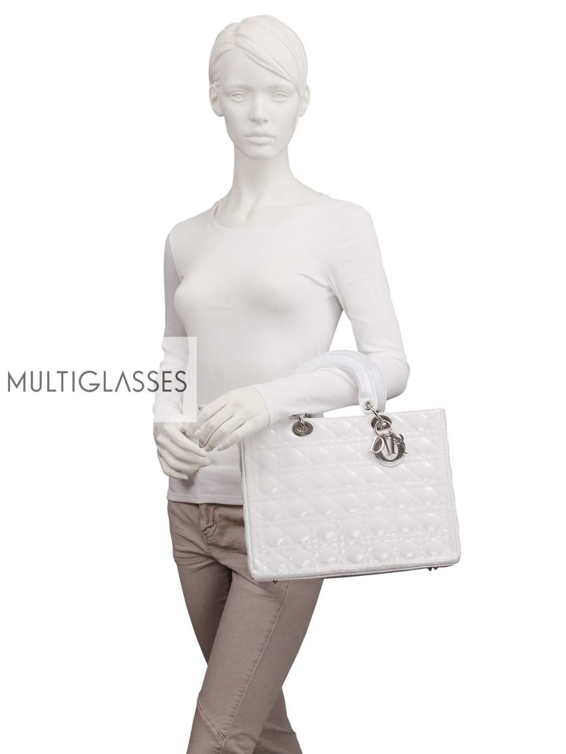 Купить Lady Dior Patent Large Bag 