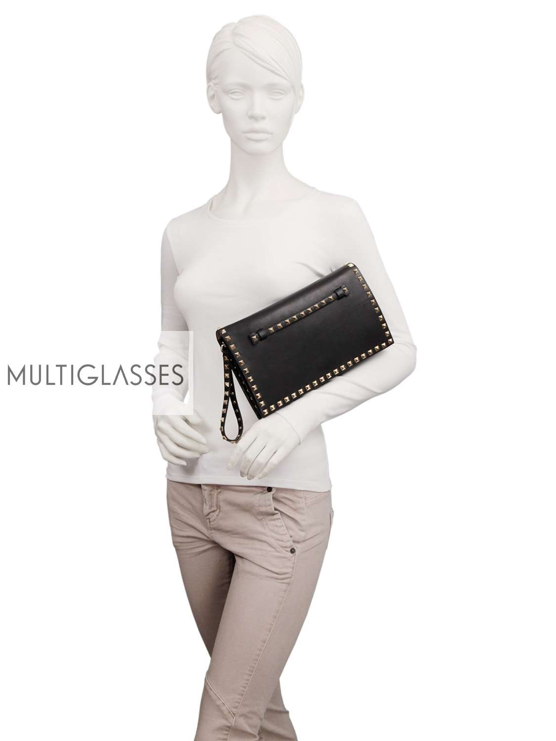 Купить Rockstud Leather Clutch 