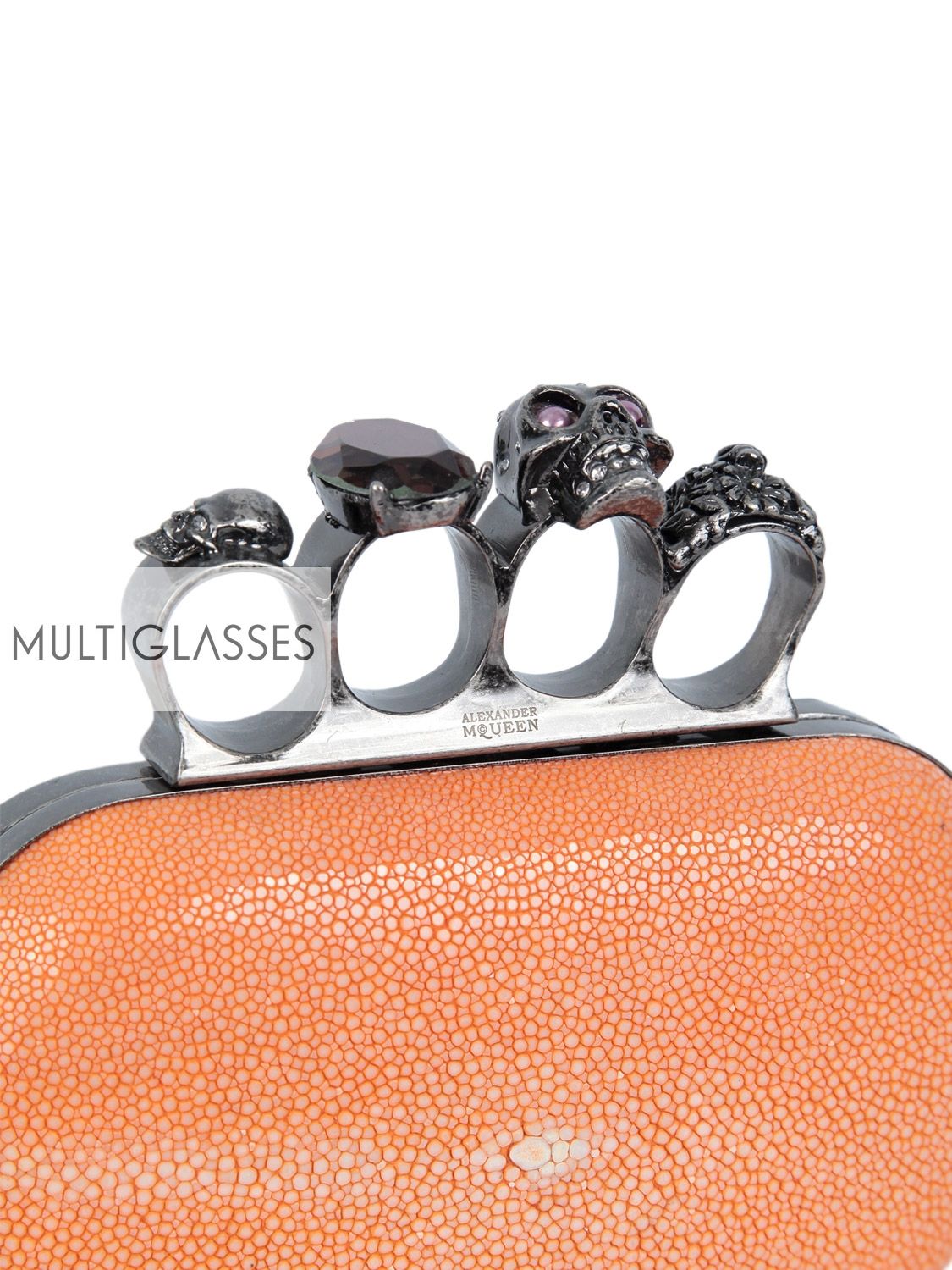 Купить Knuckle-duster stone clutch 