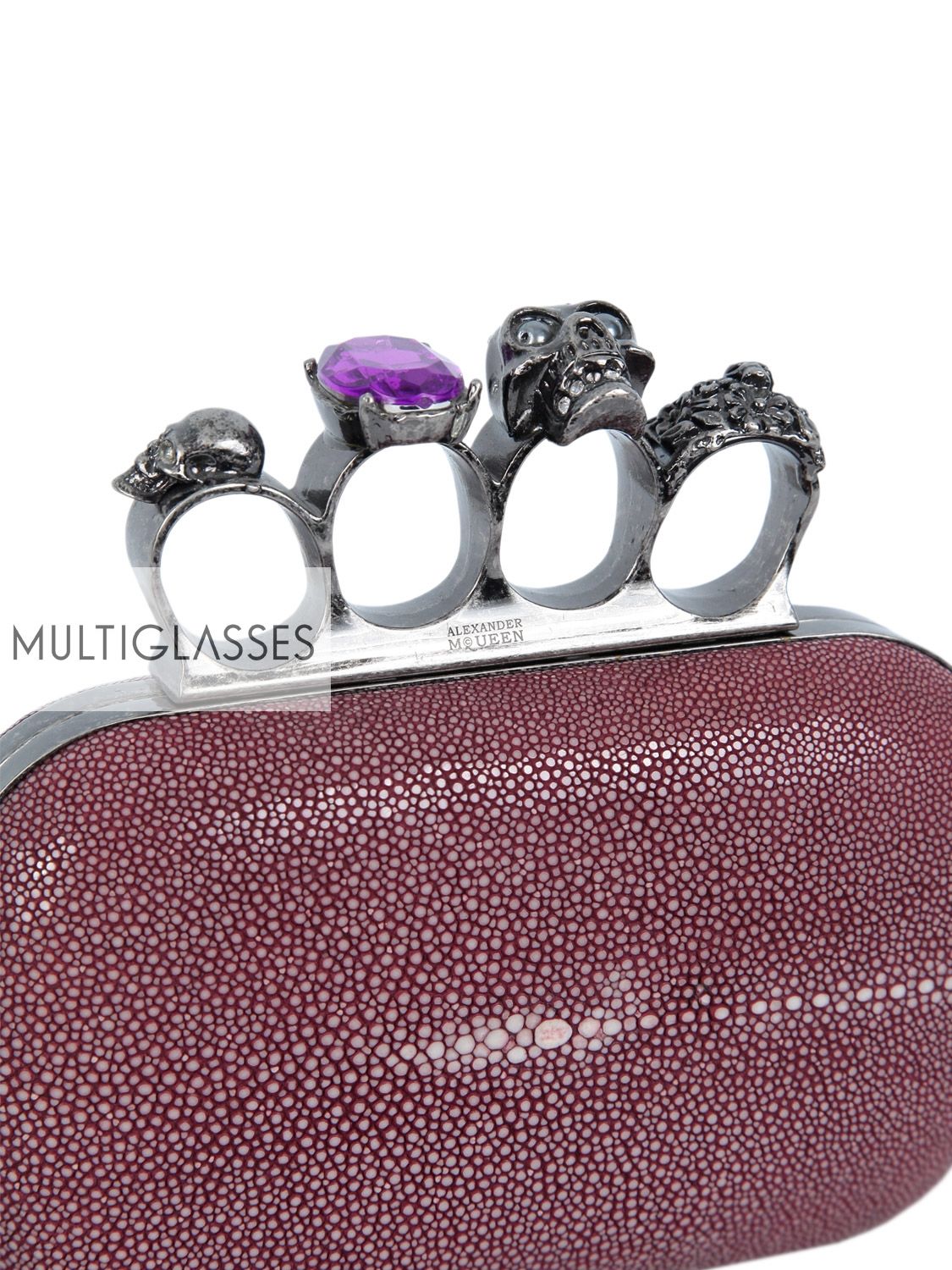 Купить Knuckle-duster stone clutch 