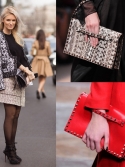 Звезды с Rockstud Leather Clutch